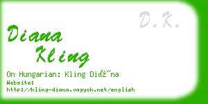 diana kling business card